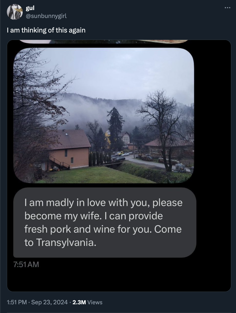 tree - gul I am thinking of this again I am madly in love with you, please become my wife. I can provide fresh pork and wine for you. Come to Transylvania. 2.3M Views